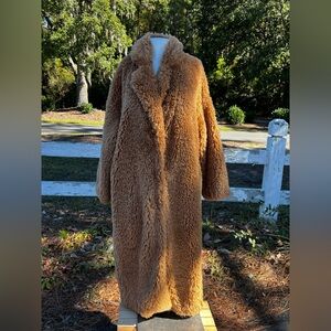 Women’s light brown teddy bear coat